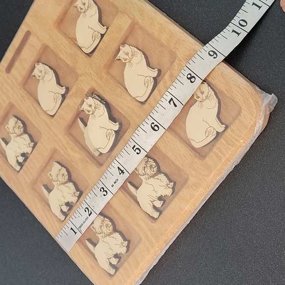 New wooden Tic Tac Toe CAT DOG lover game - Picture 7 of 7